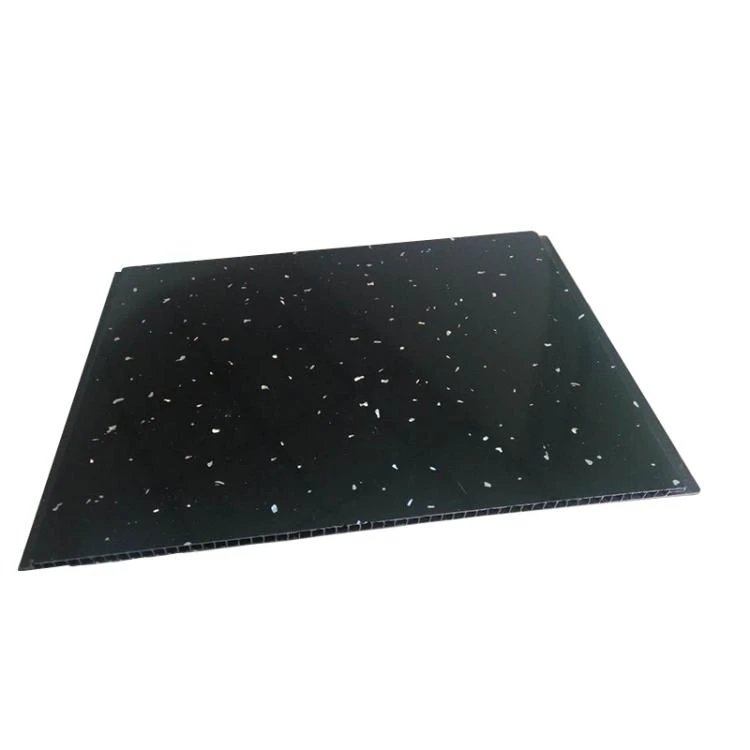 Tấm tường PVC lấp lánh màu đen