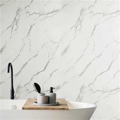 Tấm tường phòng tắm bằng đá cẩm thạch Carrara rộng 1 mét